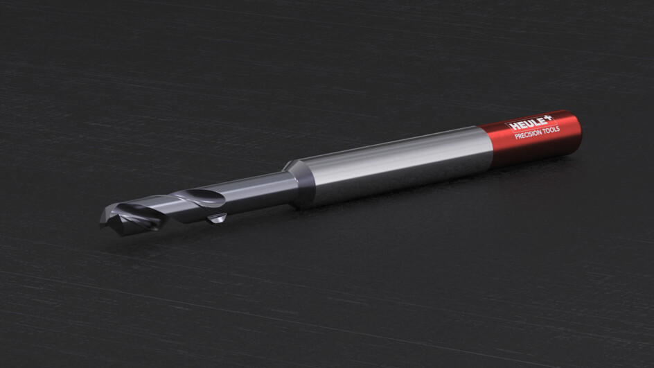 DCC VHM-Bohrer mit integriertem Fasmesser auf dem Boden dcc-kombiwerkzeug